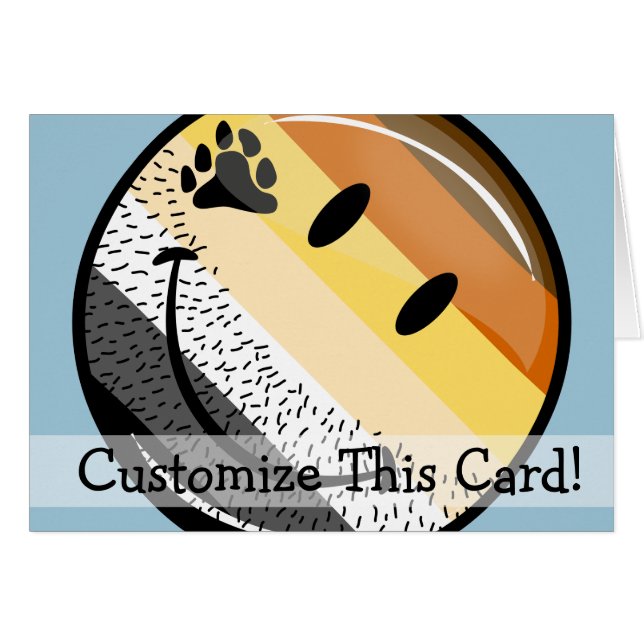 Drôle Porté Happy Gay Bear Fide drapeau (Devant horizontal)