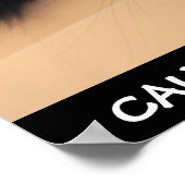 Drôle Poster de chat noir, Attaque Chat en service (Coin)