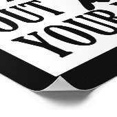 Drôle poster "Pas ici pour juger" (Coin)