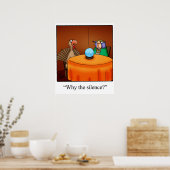 Drôle Poster "Pourquoi Le Silence" Thanksgiving (Cuisine)
