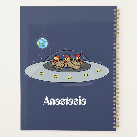 Drôle poule dans l'espace dessin animé (Dos)