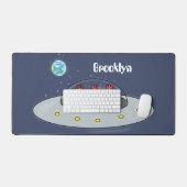 Drôle poule dans l'espace dessin animé (Clavier et souris)