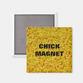 Drôle POULET MAGNET jaune Poussins de Pâques Aiman (Recto/Verso)