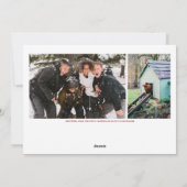 Drôle Poulet Noël Deux photos Carte de vacances (Dos)