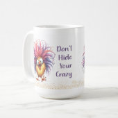Drôle Poulets Quirky Ne Cachez Pas Votre Mug Fou (Devant gauche)