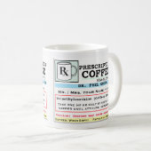 Drôle Prescription RX café Mug (Devant droit)