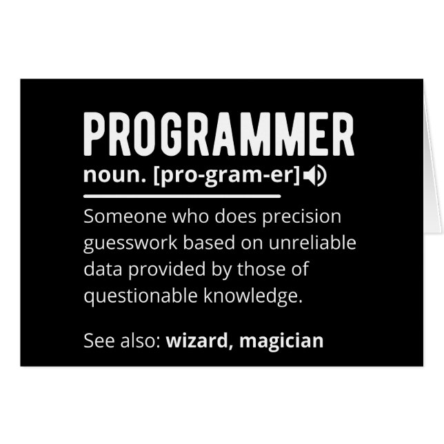 Drôle Programmer Code Développeur Définition (Devant horizontal)