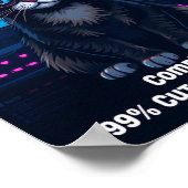 Drôle Programmeur Poster de chat - "Compiler 99% C (Coin)