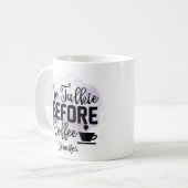 Drôle Purple Pas De Talkie Avant La Mug De Café (Devant gauche)