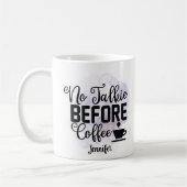 Drôle Purple Pas De Talkie Avant La Mug De Café (Gauche)