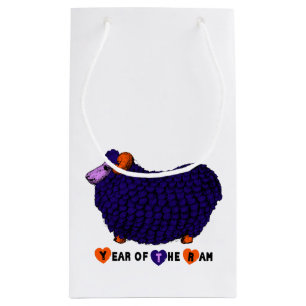 Drôle Purple Ram Chinois Année Zodiac S Sac cadeau