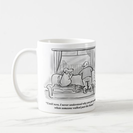 Drôle Quarantine Joke Café Mug (Gauche)