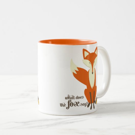 Drôle Que Dit Le Fox Illustration Mug (Devant droit)