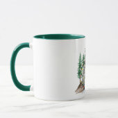 Drôle Raccoon Noël Mug à café à deux tons (Gauche)