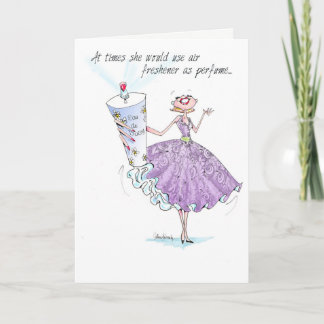 Drôle "Rafraîchissant" femme carte d'humour