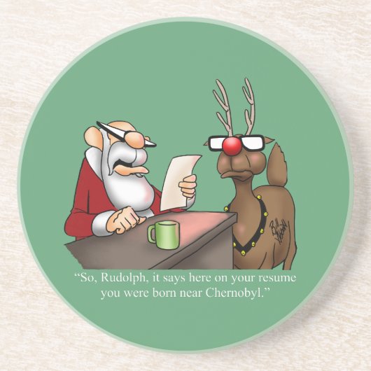 Drôle Reindeer Humour de vacances Dessous de verre (Devant)