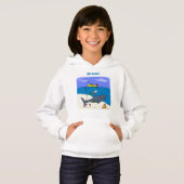 Drôle requin couché et dessin animé de pêche (Devant entier)