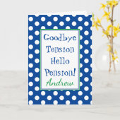 Drôle Retraite Bonjour Pension Carte Bleue (Fleur jaune)