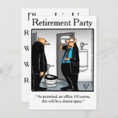 Drôle Retraite Humour Invitations (Devant / Derrière)