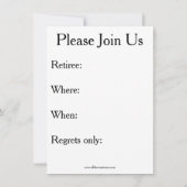 Drôle Retraite Humour Invitations (Dos)