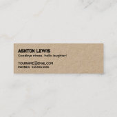 Drôle retraite Kraft Mini Carte de visite (Dos)