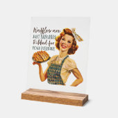 Drôle rétro dame mot art (Angle)