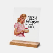 Drôle rétro dame mot art (Angle)