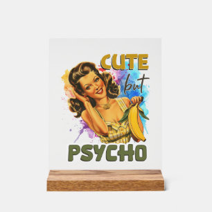 Drôle rétro dame mot art