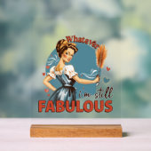 Drôle rétro dame mot art (Neutre)