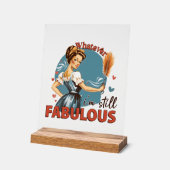 Drôle rétro dame mot art (Angle)