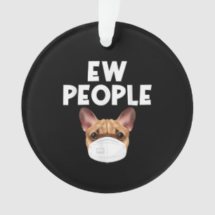 Drôle Retro Vintage Bulldog Portant Masque Ew Pers