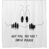 Drôle rideau de douche Jouer Joyeux yeux - Sourire (Devant)