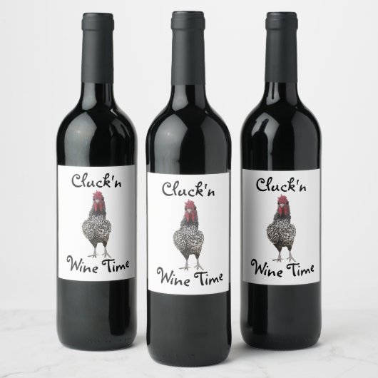 Drôle Rooster Étiquette de vin humoristique (Bouteilles)