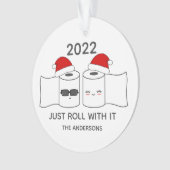 Drôle Rouler Avec It Toilet Papier Couple (devant)