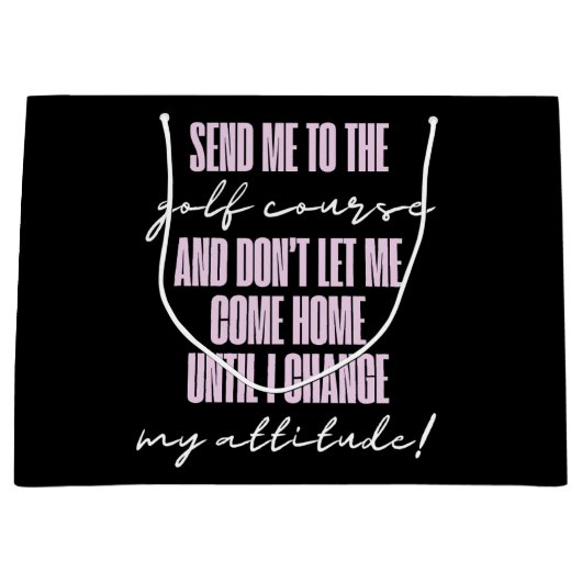 Drôle sac cadeau d'attitude de golf (Devant)