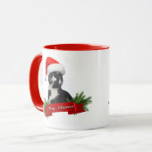Drôle Sarcastique Chat Santas Casquette Mug de Noë (Devant gauche)