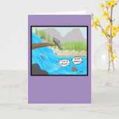 Drôle Saumon Carte Anniversaire Pour Pêcheur (Fleur jaune)