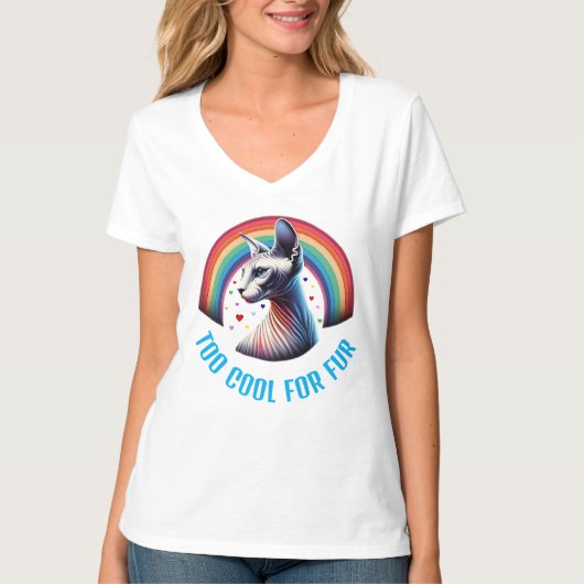 Drôle Sayings Sphynx Chat Femme T-shirt Mode (Devant)