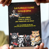 Drôle Science Fiction Kitty Chat Invitation person
