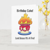 Drôle Seigneur Jésus C'Est Un Feu Carte Anniversai (Fleur jaune)