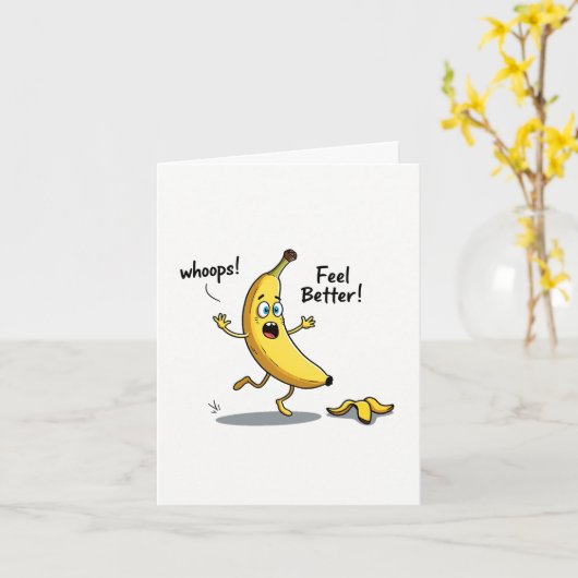 Drôle S'En Sortir Carte Bientôt Pour Broken Leg (Fleur jaune)