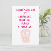 Drôle Serez-vous ma servante d'honneur ? Carte de (Debout devant)