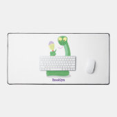 Drôle serpent vert avec caricature maraca (Clavier et souris)