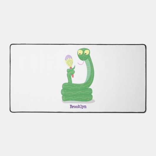 Drôle serpent vert avec caricature maraca (Recto)