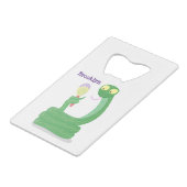 Drôle serpent vert avec caricature maraca (Dos Angle)