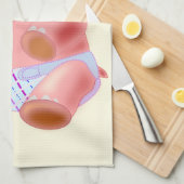 Drôle serviette de cuisine avec bébé Hippo (Quart Plié)