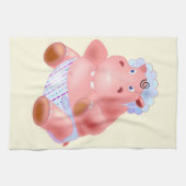 Drôle serviette de cuisine avec bébé Hippo (Horizontal)