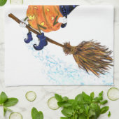 Drôle Serviette de cuisine Halloween sorcier Citro (Plié)