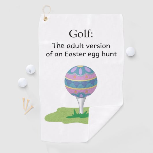 Drôle serviette de golf de Pâques (En situation)