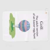 Drôle serviette de golf de Pâques (Horizontal)